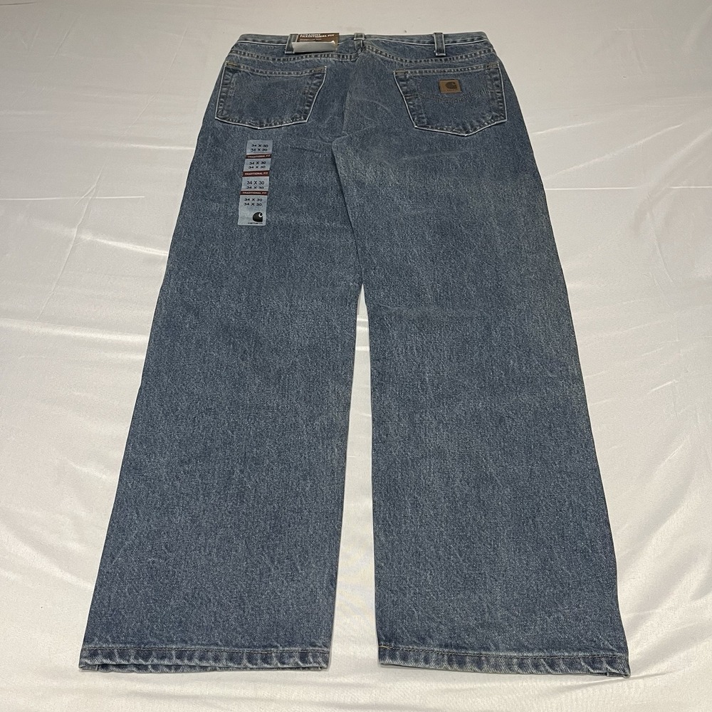 Carhartt Jeans Men's 34x30 Traditional Fit Denim Straight Leg B480 DPS NWT